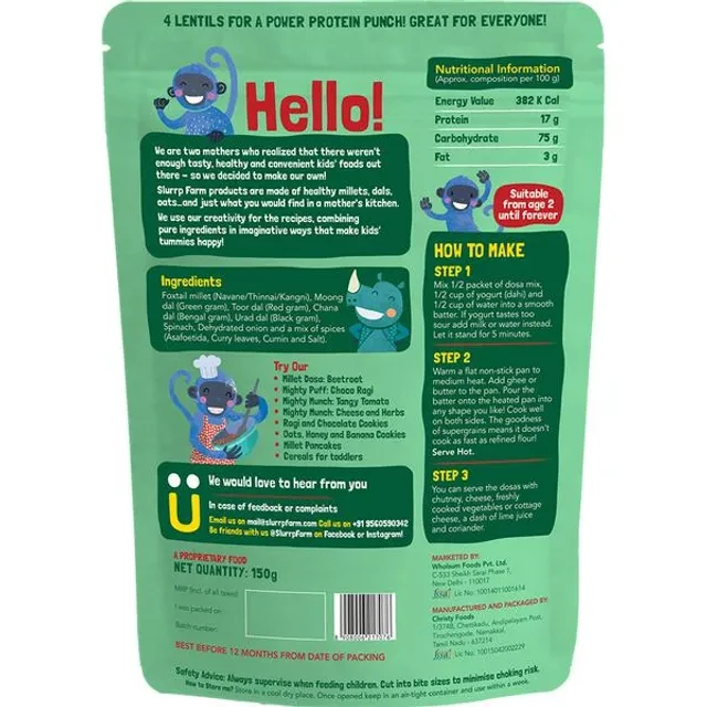 Slurrp Farm Spinach Millet Dosa Mix, 150 g-2.webp